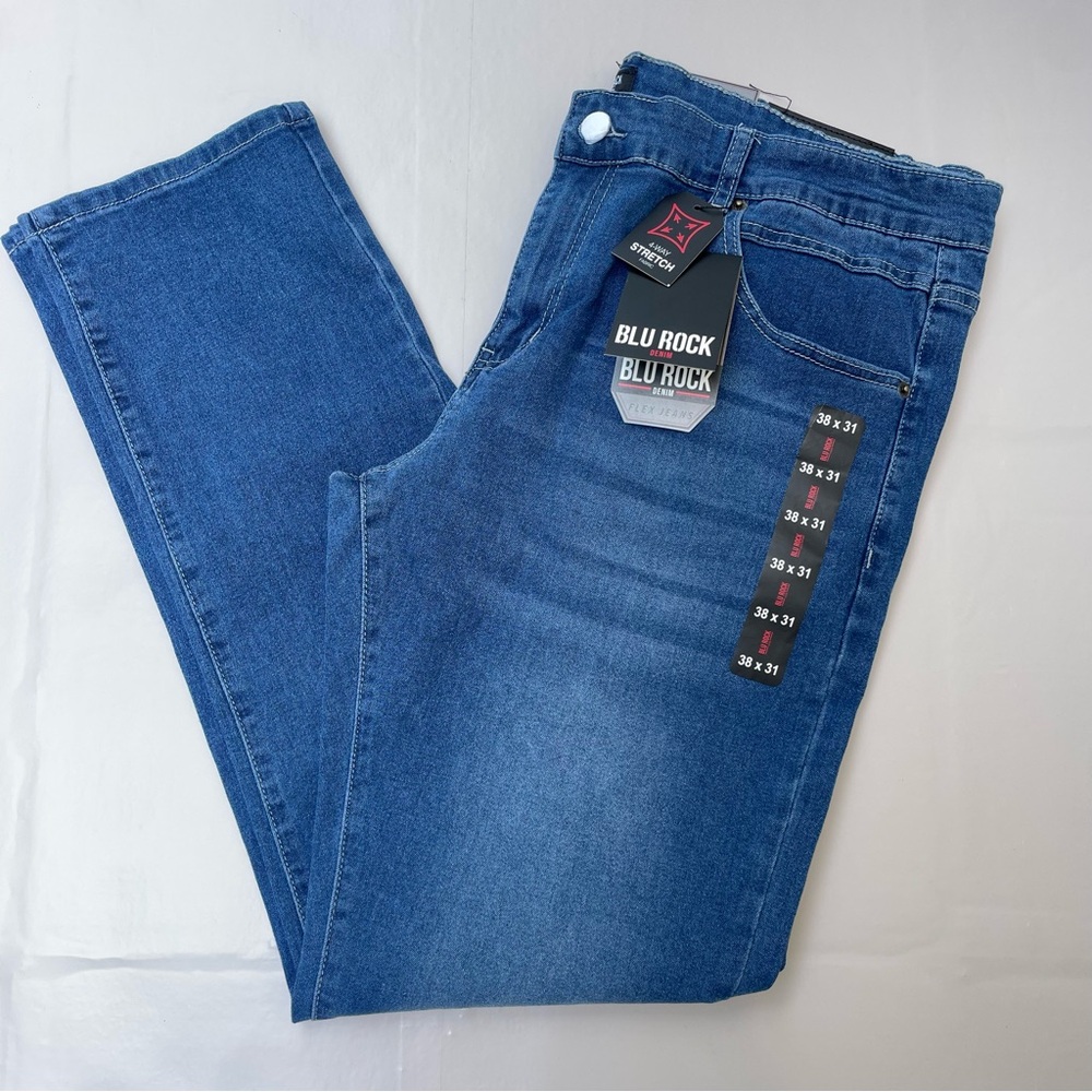 Blu Rock Denim Men's Slim Fit Jeans. Size 38 x 31 . NWT